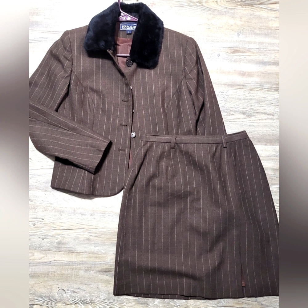 100% Wool Harold's Skirt Suit with Jacket